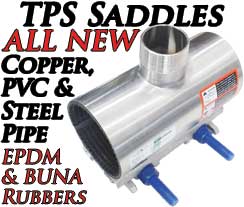 TPS Copper Saddles for Copper Steel PVC OD Pipe